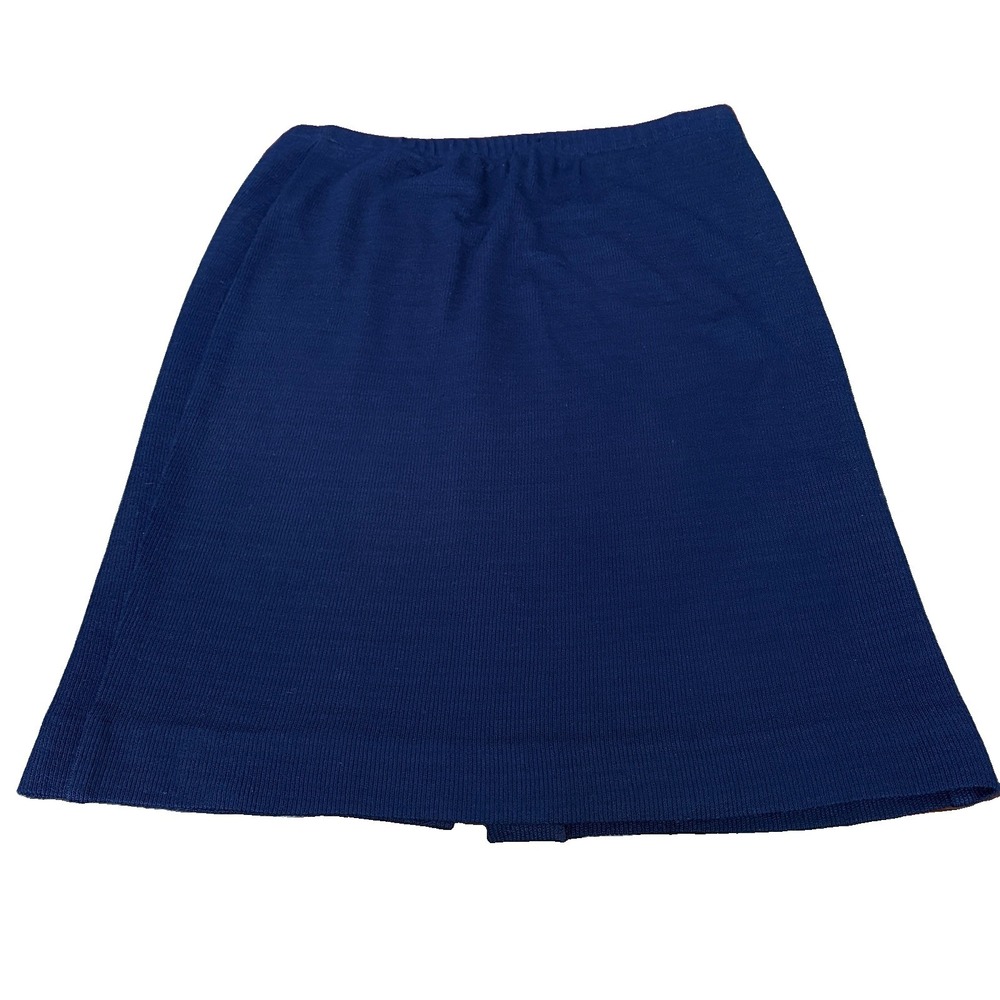 VTG 90's Leslie Fay Women's 2 Piece Skirt Set 12 Navy Officecore Office Siren - Picture 3 of 9